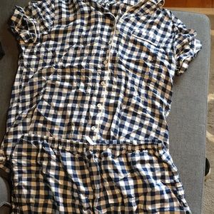 Blue Gingham pajama set